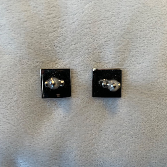 Men's Square Silver Cufflinks - Picture 3 of 3